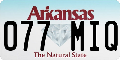 AR license plate 077MIQ
