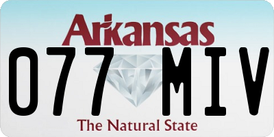 AR license plate 077MIV