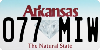 AR license plate 077MIW