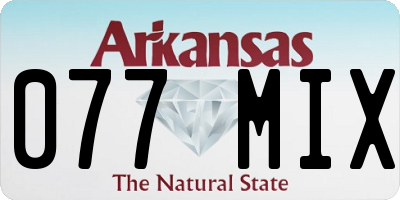 AR license plate 077MIX