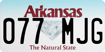 AR license plate 077MJG