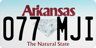 AR license plate 077MJI