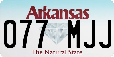 AR license plate 077MJJ