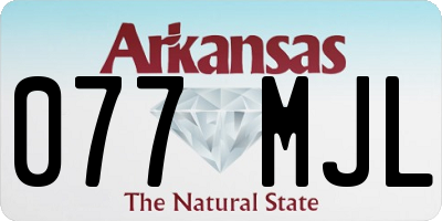 AR license plate 077MJL