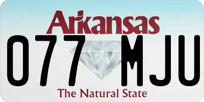 AR license plate 077MJU