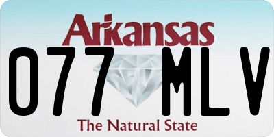 AR license plate 077MLV