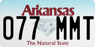 AR license plate 077MMT
