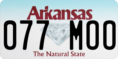 AR license plate 077MOO