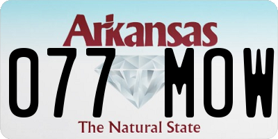 AR license plate 077MOW