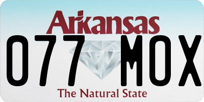 AR license plate 077MOX