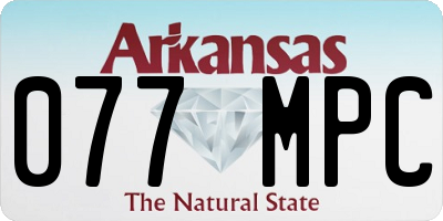 AR license plate 077MPC
