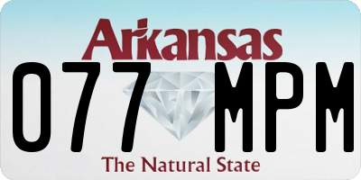 AR license plate 077MPM