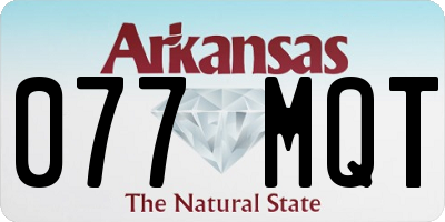 AR license plate 077MQT