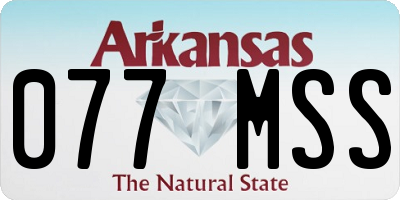 AR license plate 077MSS