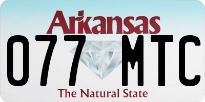AR license plate 077MTC