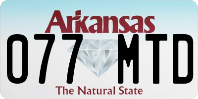 AR license plate 077MTD