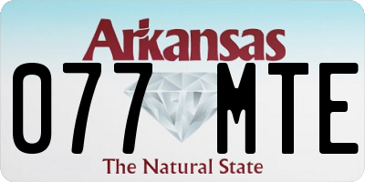 AR license plate 077MTE