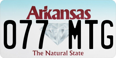 AR license plate 077MTG