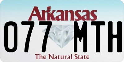 AR license plate 077MTH