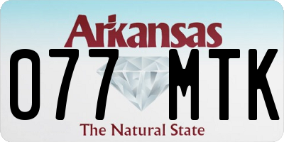 AR license plate 077MTK