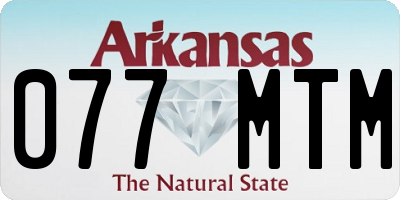 AR license plate 077MTM