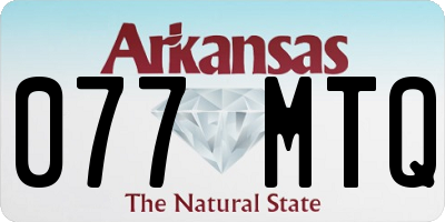 AR license plate 077MTQ