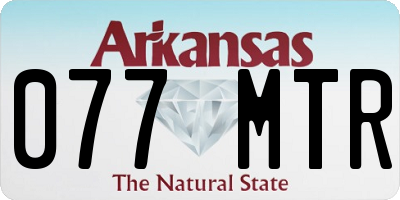 AR license plate 077MTR
