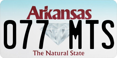 AR license plate 077MTS