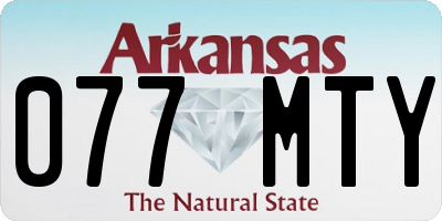 AR license plate 077MTY