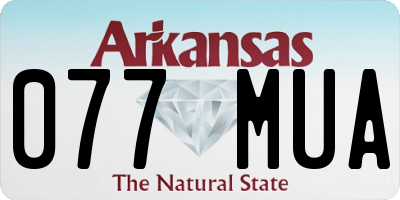 AR license plate 077MUA