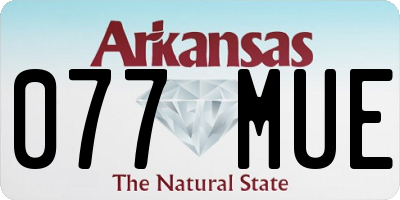 AR license plate 077MUE