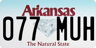 AR license plate 077MUH