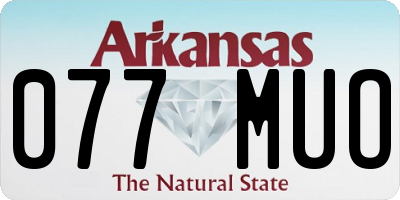 AR license plate 077MUO