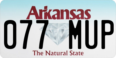 AR license plate 077MUP