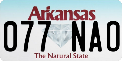 AR license plate 077NAO