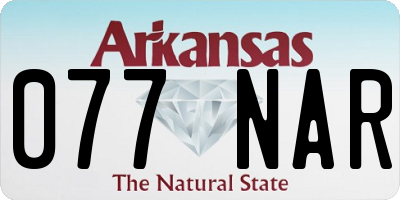 AR license plate 077NAR
