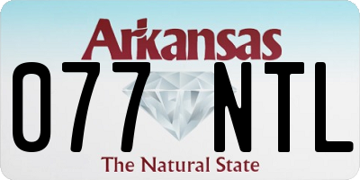AR license plate 077NTL