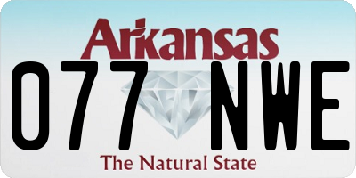AR license plate 077NWE