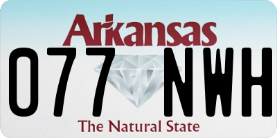 AR license plate 077NWH