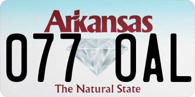 AR license plate 077OAL