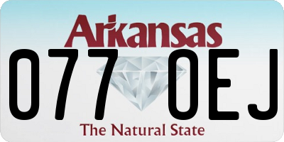 AR license plate 077OEJ