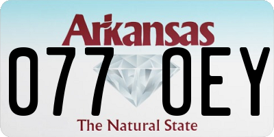 AR license plate 077OEY