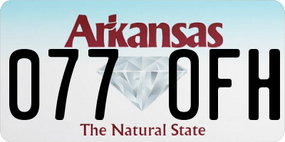 AR license plate 077OFH