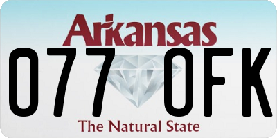 AR license plate 077OFK