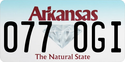 AR license plate 077OGI
