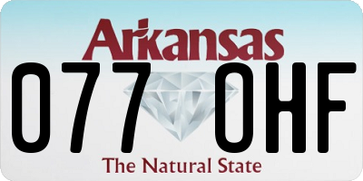 AR license plate 077OHF