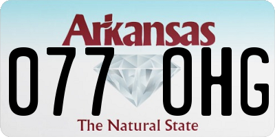 AR license plate 077OHG