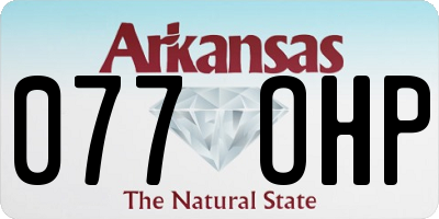 AR license plate 077OHP
