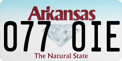 AR license plate 077OIE