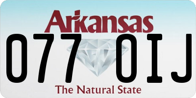 AR license plate 077OIJ